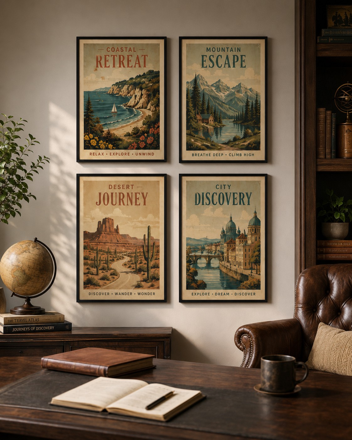 Vintage World Travel Poster Collection – 8 Printable Artworks